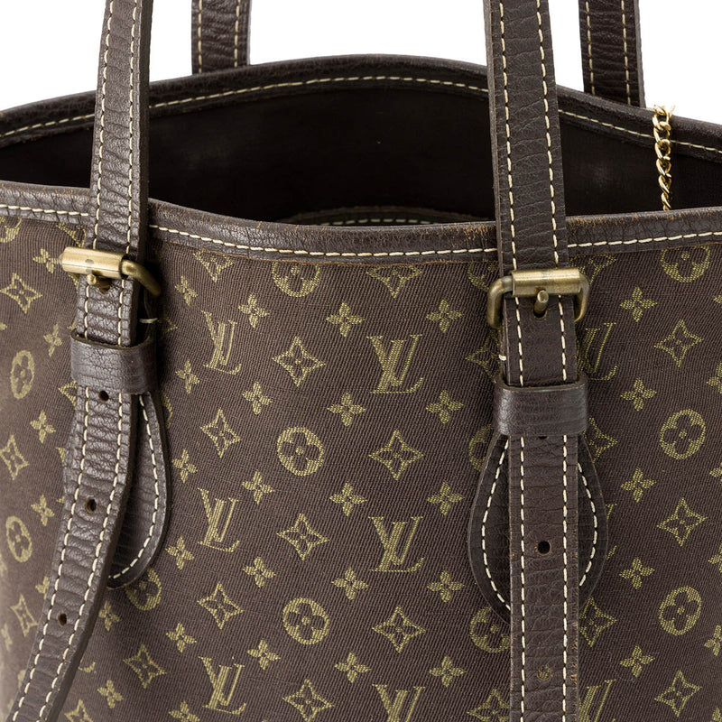 Louis Vuitton Ebene Mini Lin Monogram Bucket Bag