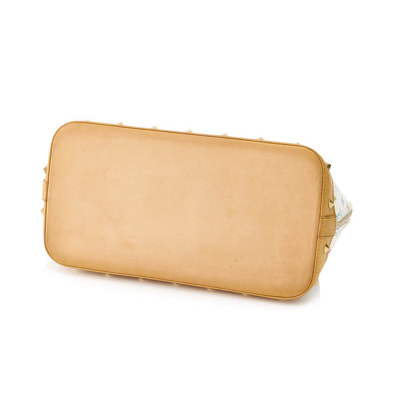 Murakami MM Top handle bag in Monogram coated canvas, Gold Hardware