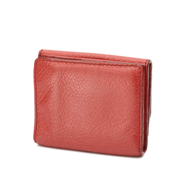 Marcie Square Wallet in Calfskin, Gold Hardware