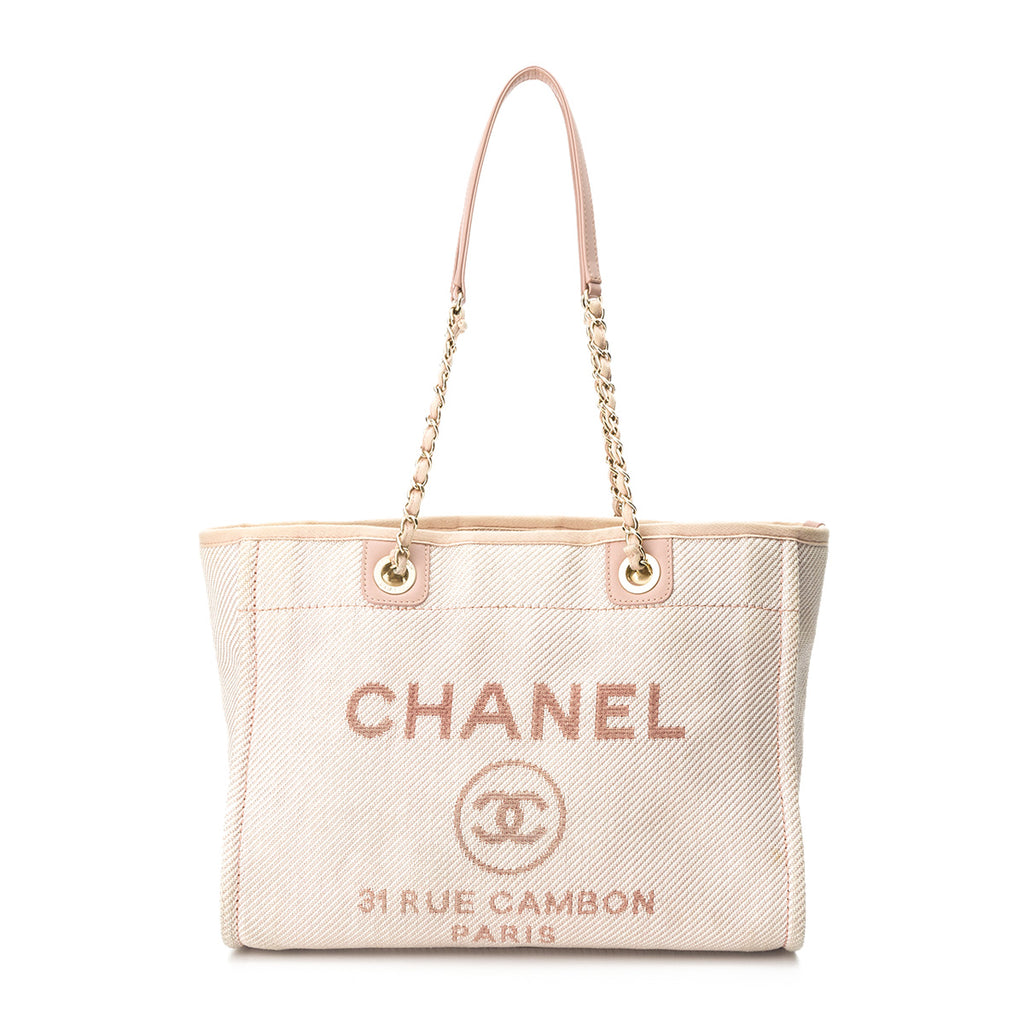 Chanel Pre-Loved Deauville medium tote bag for Women - Grey in KSA