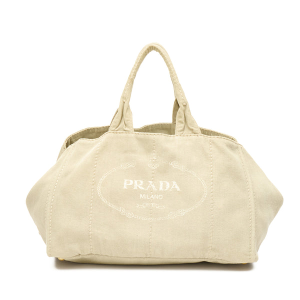 Canapa Large Tote bag in Canvas, Gold Hardware