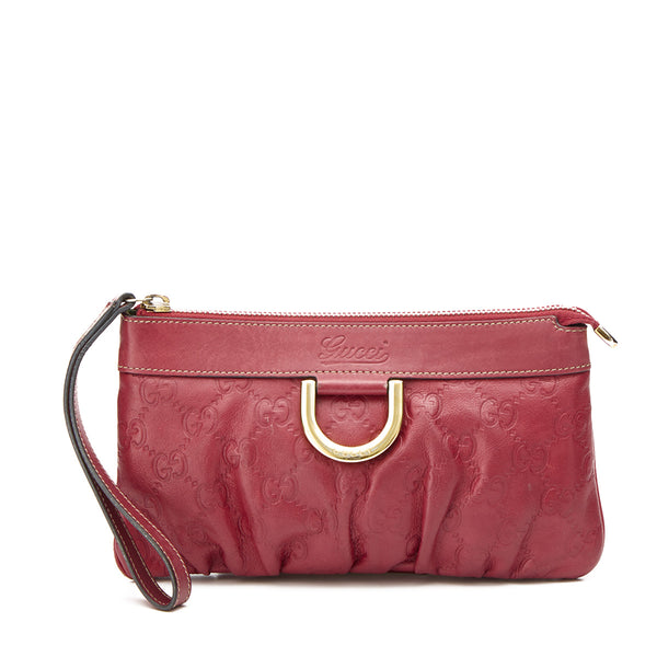 Interlocking G with Wristlet Pouch in Guccissima leather, Gold Hardware