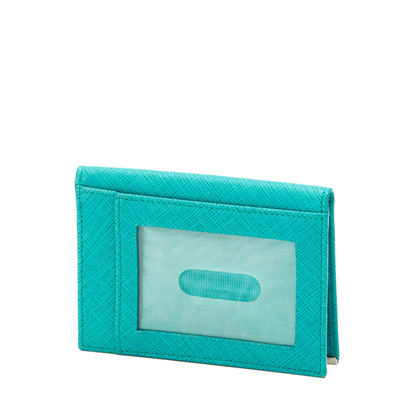 Card case Card holder in Leather, Silver Hardware