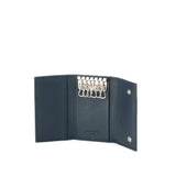 6 Key Pouch in Saffiano Leather, Silver Hardware