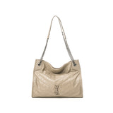 Niki Medium Tote bag in Distressed leather, Antique Brass Hardware