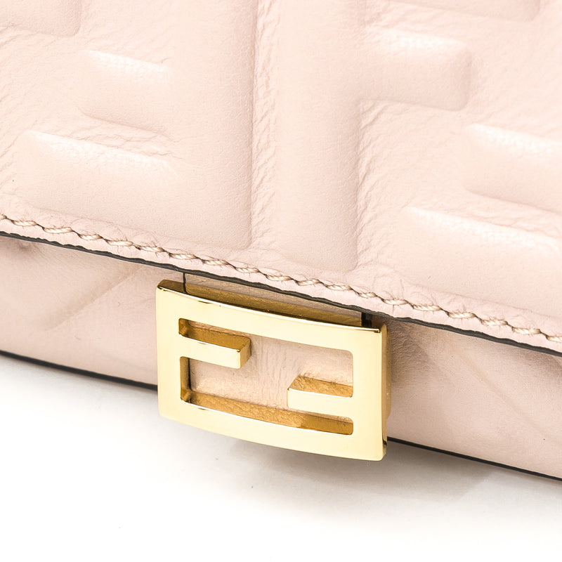 Baguette Nano Coin purse in Calfskin Gold Hardware