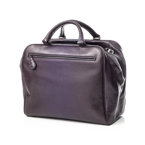 Travel Top handle bag in Calfskin, Ruthenium Hardware
