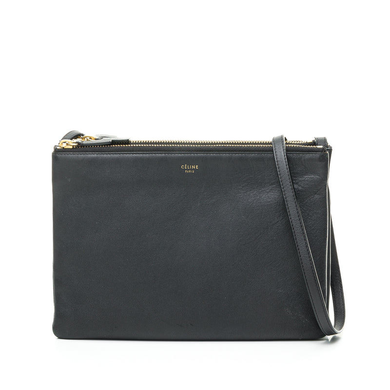 Trio Crossbody bag in Calfskin Gold Hardware