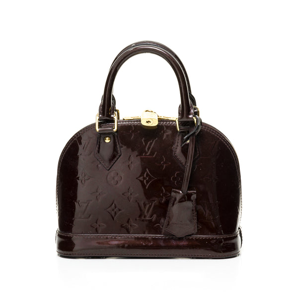 Alma BB Top handle bag in Monogram Vernis leather, Gold Hardware