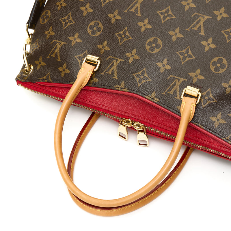 Pallas MM Top handle bag in Monogram coated canvas, Gold Hardware