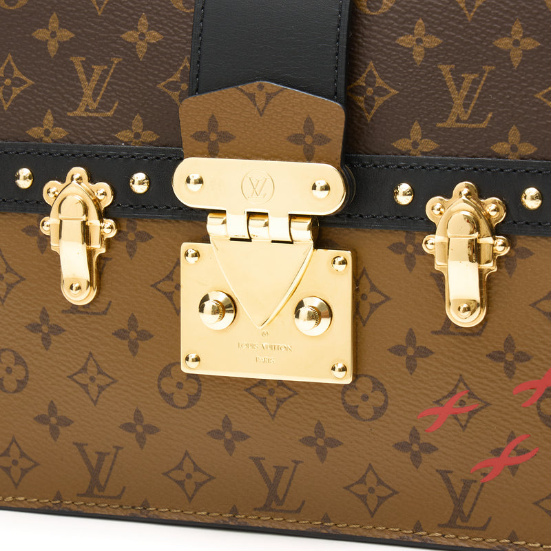 Louis+Vuitton+Trunk+Crossbody+Brown+Canvas+Reverse+Monogram for sale online