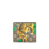 GG Tiger Fold Wallet in Coated canvas