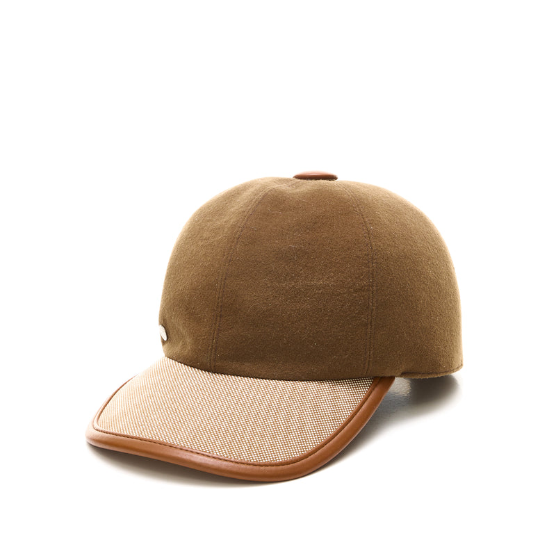 Tess Cap Hat in Wool, Silver Hardware