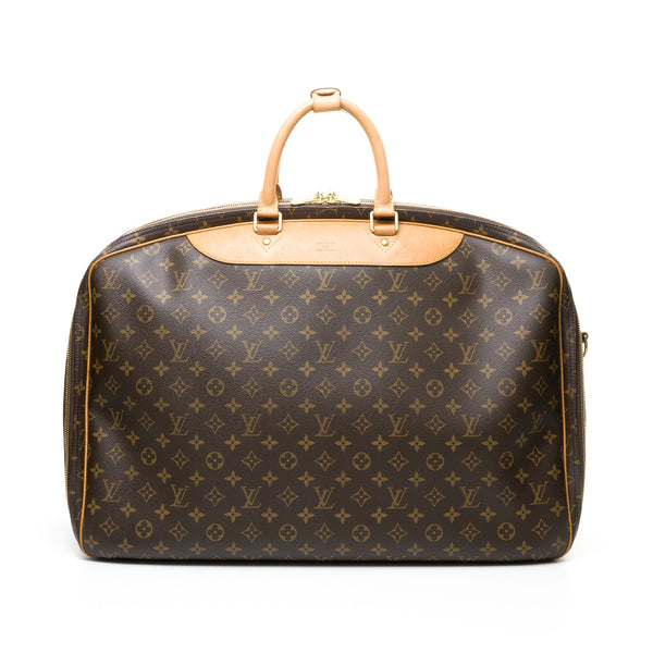Alize Poches Travel Briefcase in Monogram Coated Canvas, Gold Hardware