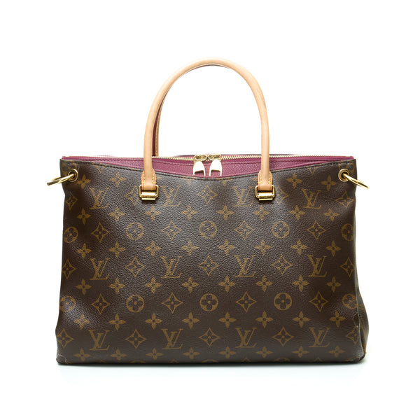 Pallas MM Top handle bag in Monogram Coated Canvas, Gold Hardware