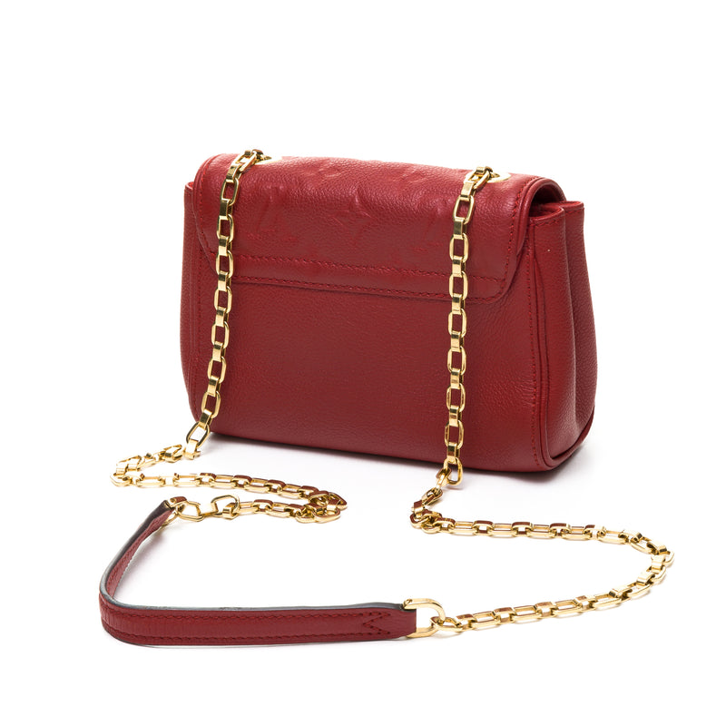 Saint Germain MM Shoulder bag in Monogram Empreinte leather, Gold Hard