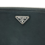 Zip Around Wallet in Saffiano leather, Silver Hardware