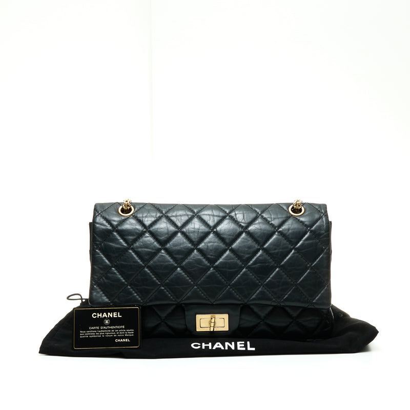 Chanel Reissue 226 Black Calfskin Leather, So Black Iridescent