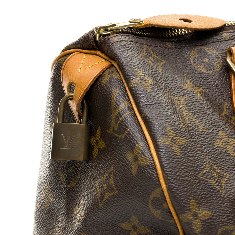 louis vuitton speedy 30 (du0143) monogram canvas gold hardware