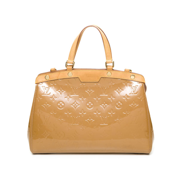 Brea MM Top handle bag in Monogram Vernis leather, Gold Hardware