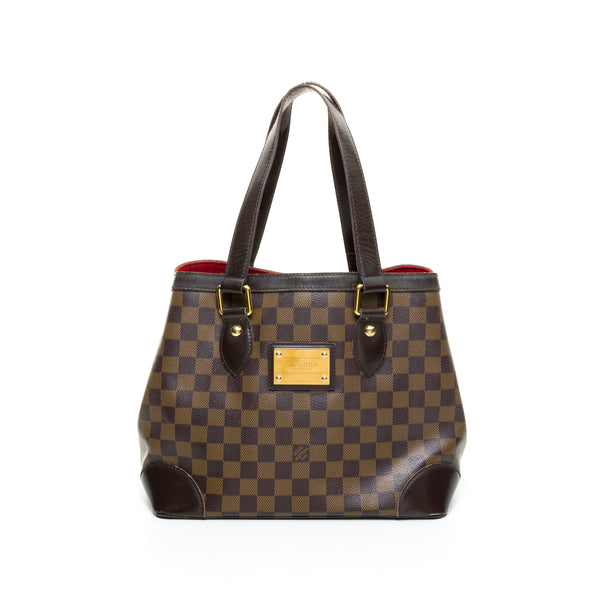 Hampstead Damier Top handle bag in Coated Canvas, Gold Hardware