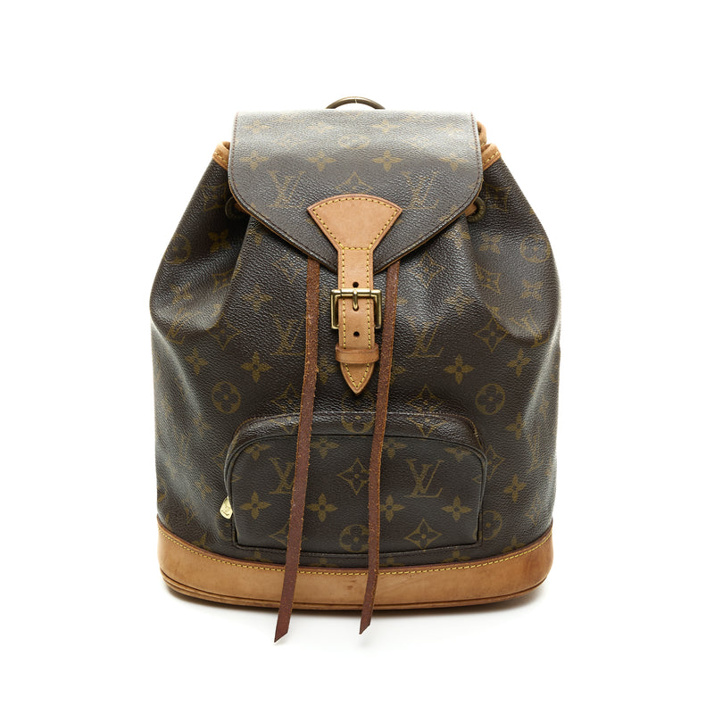 LOUIS VUITTON Montsouris NM Monogram Canvas Backpack Bag Brown