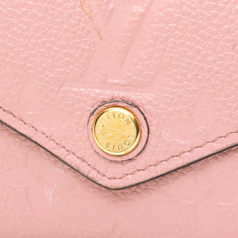 Zoe Rose Ballerine Wallet in Monogram Empreinte Leather, Gold Hardware