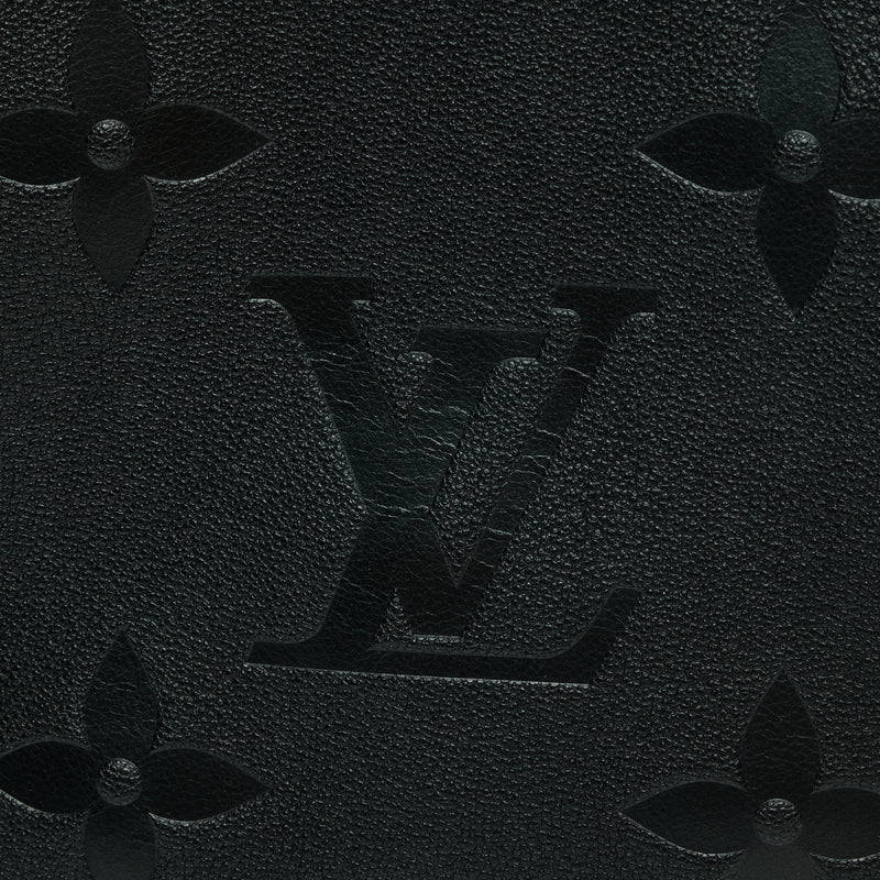 LOUIS VUITTON Onthego GM Monogram Empreinte Leather Tote Bag Black