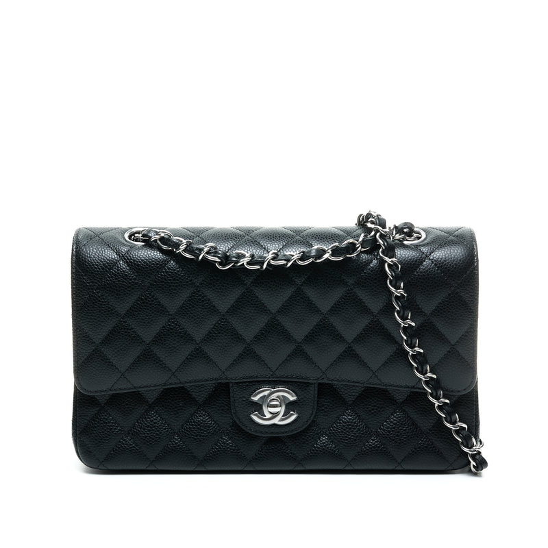 Chanel Medium Dove Grey Classic Double Flap in Caviar Leather with Cha –  Sellier