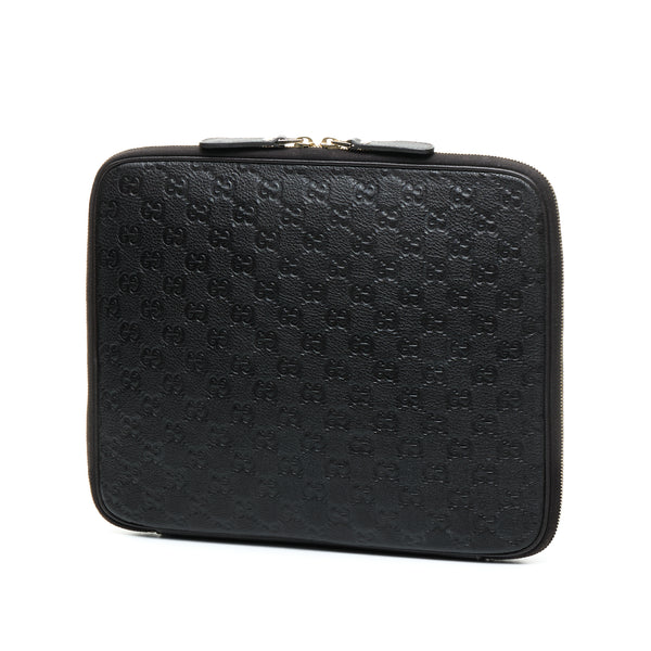 GG Embossed Laptop Pouch in Guccissima leather, Gold Hardware