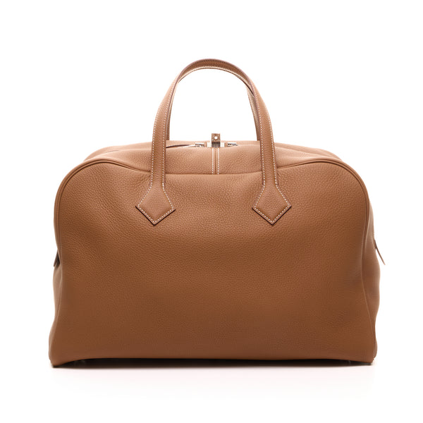 Victoria Top handle bag in Clemence Taurillon leather, Palladium Hardware