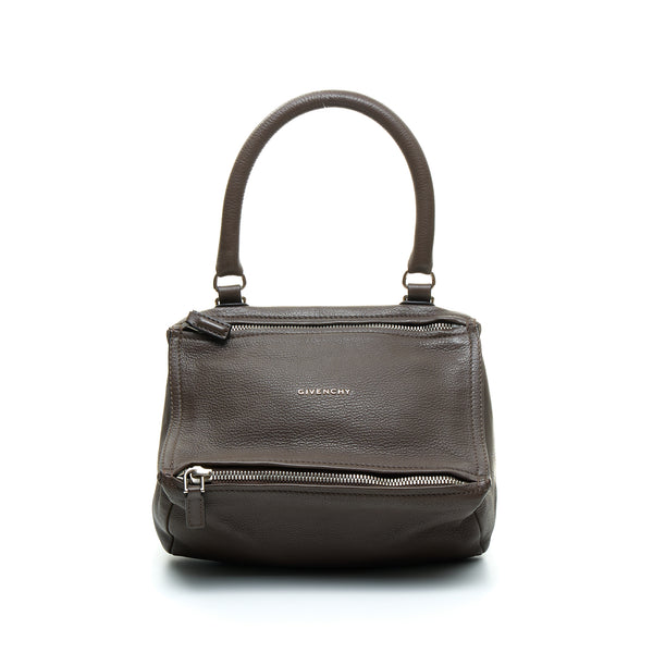 Pandora Top handle bag in Goat leather, Silver Hardware