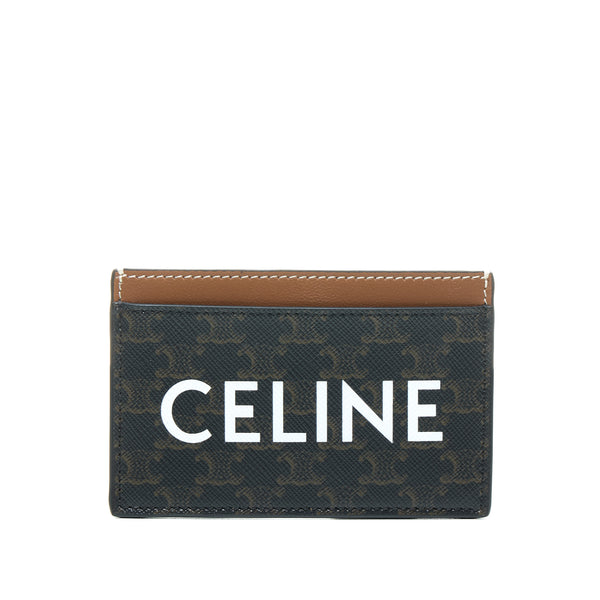Triomphe Card holder in Coated canvas, N/A Hardware