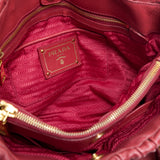 Gaufre Large Top handle bag in Calfskin, Gold Hardware