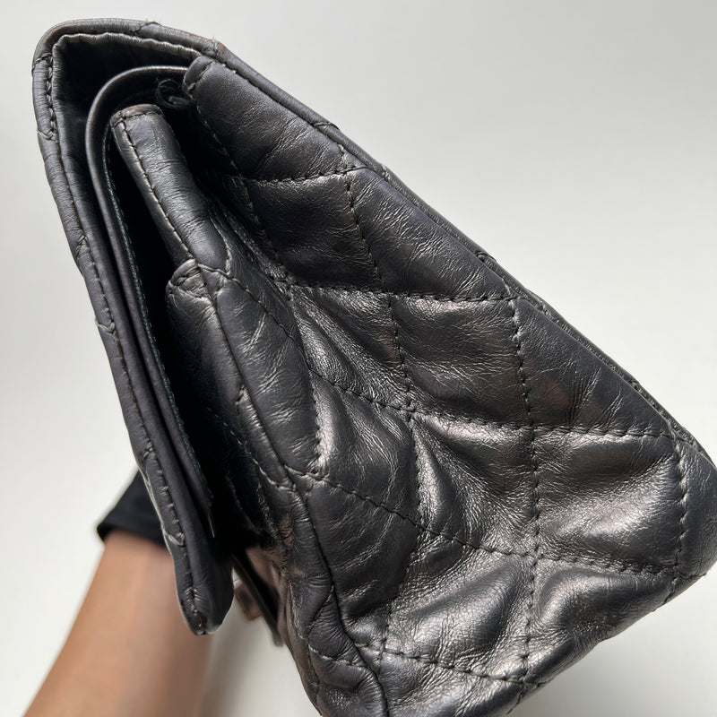 Quilted Reissue 2.55 Flap Shoulder bag in Calfskin, Silver Hardware
