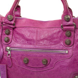 Giant City Top handle bag in Lambskin, Gold Hardware