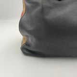 Banner Medium Top handle bag in Calfskin, Gold Hardware