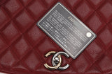 POCKET FLAP MESSENGER BAG 26CM (2322xxxx) RED CAVIAR LEATHER GOLD & SILVER HARDWARE, WITH CARD, NO DUST COVER