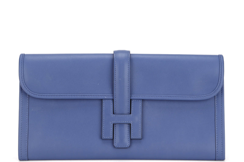HERMES JIGE ELAN 29 [STAMP C (2018)] BLUE BRIGHTON SWIFT LEATHER, WITH DUST COVER & BOX