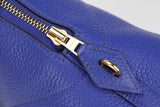 HERMES BOLIDE 31 [STAMP Q SQUARE (2013)] ELECTRIC BLEU CLEMENCE LEATHER GOLD HARDWARE, WITH STRAP, KEYS, LOCK, DUST COVER & BOX