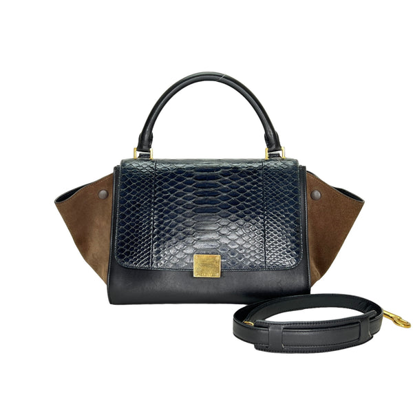 Trapeze Small Multi-colour Top Handle Bag in Calfskin, Gold hardware