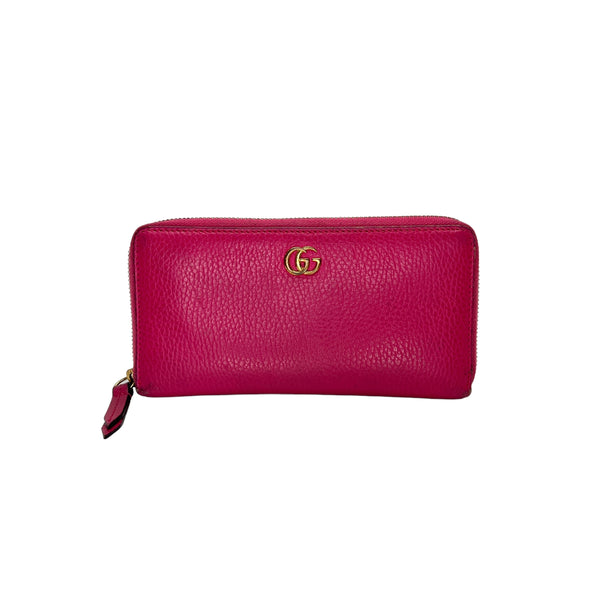 Others Long Pink Wallet in Calfskin, Gold hardware