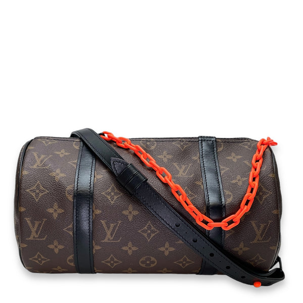 Virgil Abloh Polochon Papillon Brown Crossbody Bag in Monogram Coated Canvas