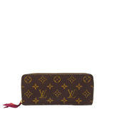 Clemence Wallet  Brown in Monogram Coated Canvas , Gold Hardware