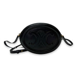 Triomphe Crossbody Bag  Black in Calfskin , Gold Hardware