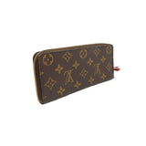 Clemence Wallet  Brown in Monogram Coated Canvas , Gold Hardware