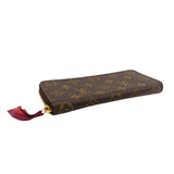 Clemence Wallet  Brown in Monogram Coated Canvas , Gold Hardware