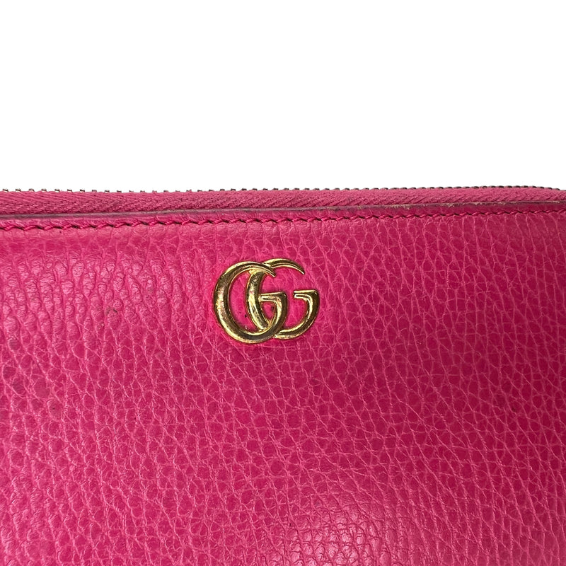 Others Long Pink Wallet in Calfskin, Gold hardware