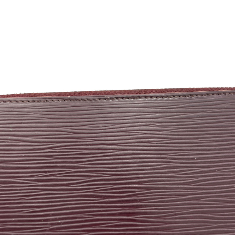 Zippy Purple Wallet in Epi Leather, Sliver hardware