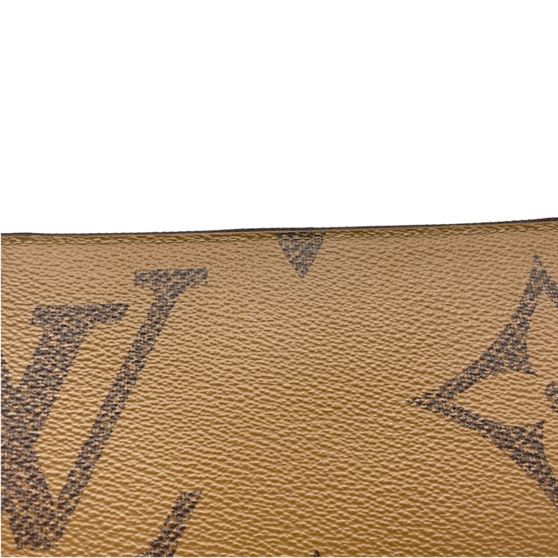 Zippy Long Brown Wallet in Monogram Coated Canvas, Gold hardware